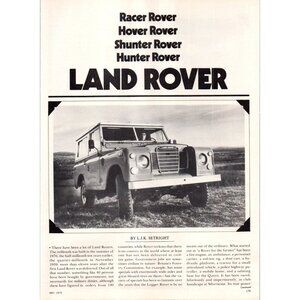 1979 Land Rover Defender Vintage Print Ad Farm Off Road Field Nature Wall Art
